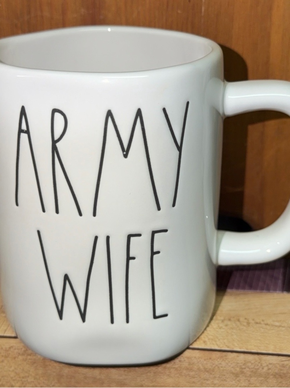 Rae Dunn "Army Wife" Ceramic Coffee Mug - Classic Home Dining